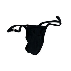 Latin Angel VTG Black Adjustable G-String Thong Dancewear Size M REF 100 NWT